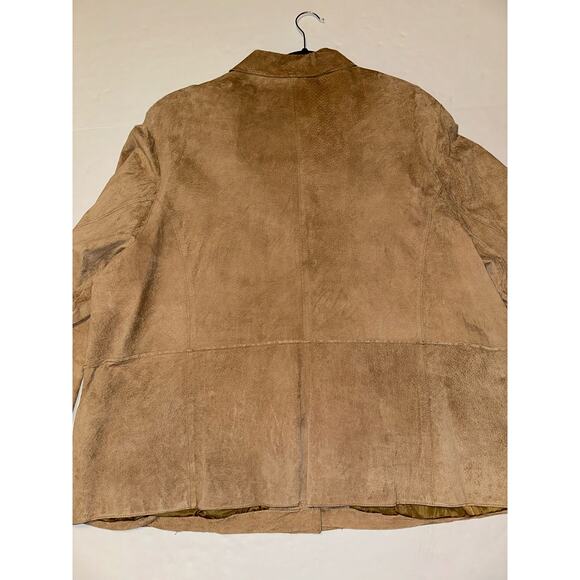 Venezia Jeans Clothing Co Women’s Plus Size 26/28 Leather Coat Jacket Button Up - Picture 5 of 6